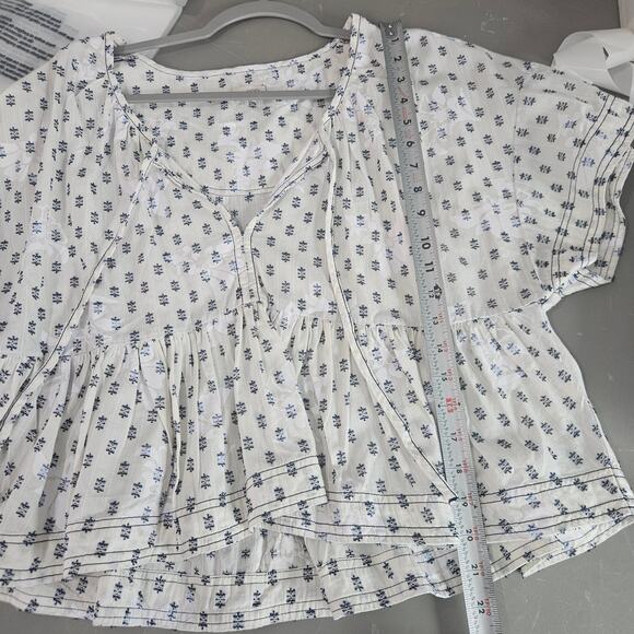 Pilcro Clip Dot Pullover Badoll Blouse Size Medium - Picture 6 of 7